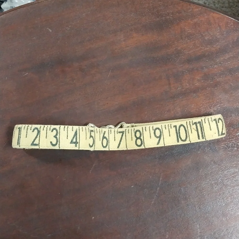 Vintage Yellow Measuring Tape Belt